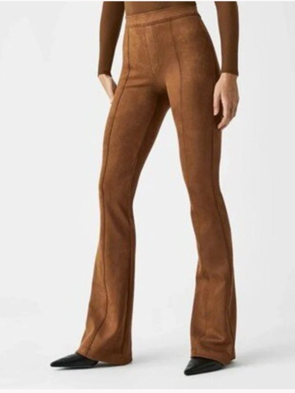 SPANX Faux Suede Flare in Rich Carmel NWT Retail: $138